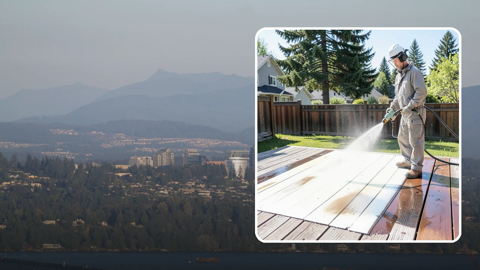 Deck Paint Removal in Medina, King County, WA - Remove failing deck paint to expose sound wood for a proper refinish or restain.