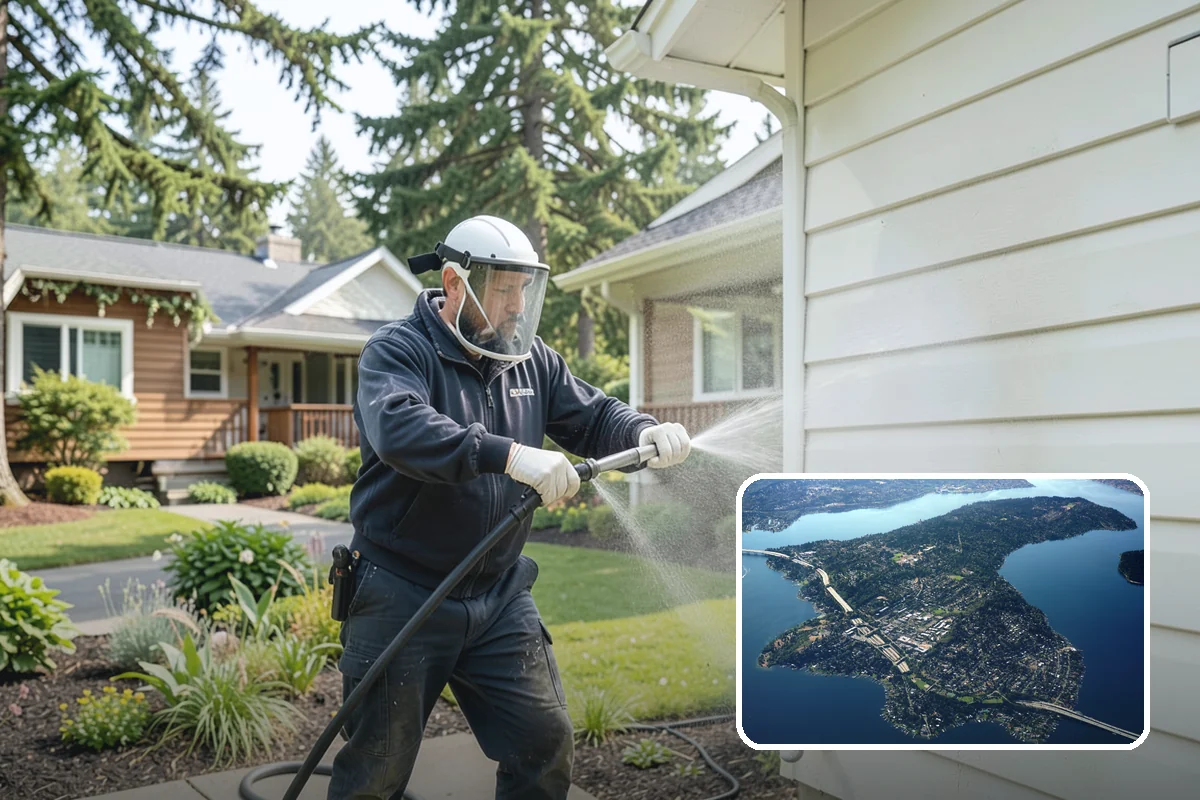 Deck Paint Removal in Mercer Island, King County, WA - Removes peeling deck paint to sound wood