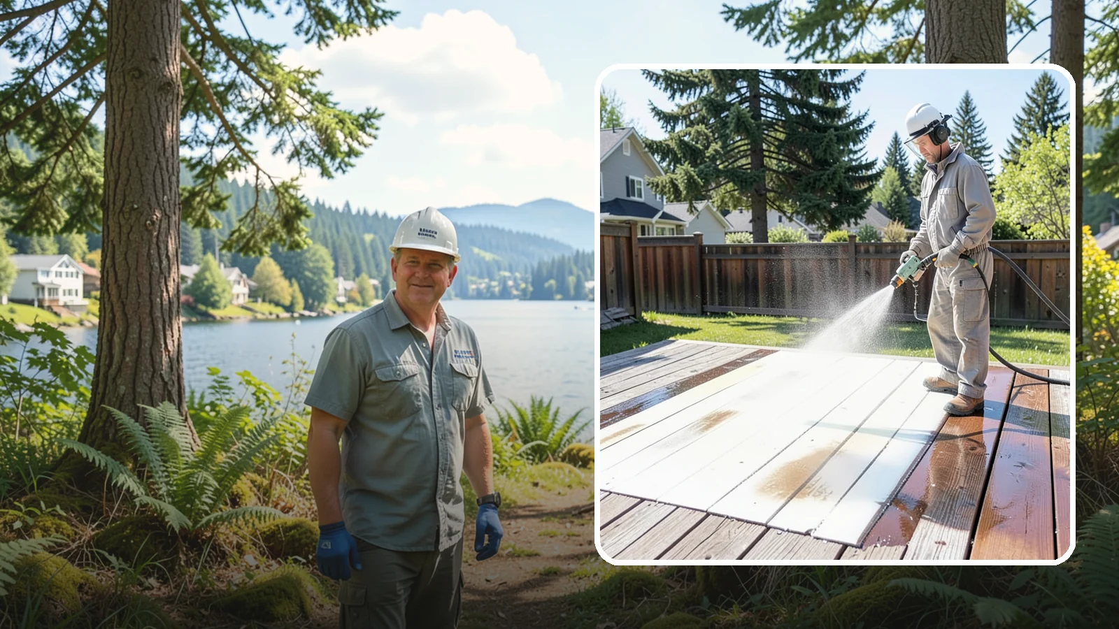 Deck Paint Removal in Milton, King County, WA - Remove failing deck paint to expose sound wood for a proper refinish or restain.