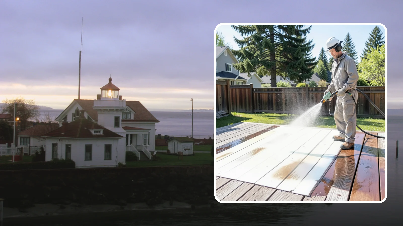 Deck Paint Removal in Mukilteo, Snohomish County, WA - Remove failing deck paint to expose sound wood for a proper refinish or restain.