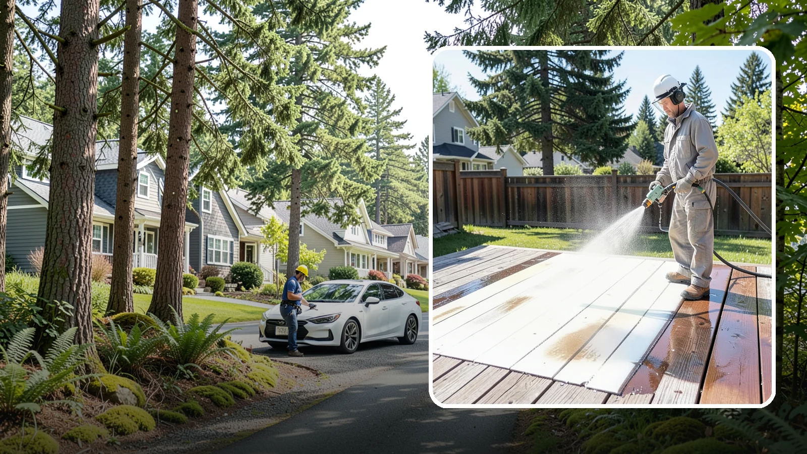 Deck Paint Removal in Normandy Park, King County, WA - Remove failing deck paint to expose sound wood for a proper refinish or restain.