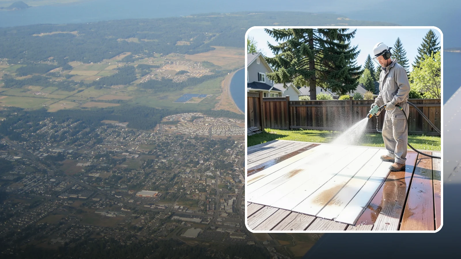 Deck Paint Removal in Oak Harbor, Island County, WA - Remove failing deck paint to expose sound wood for a proper refinish or restain.