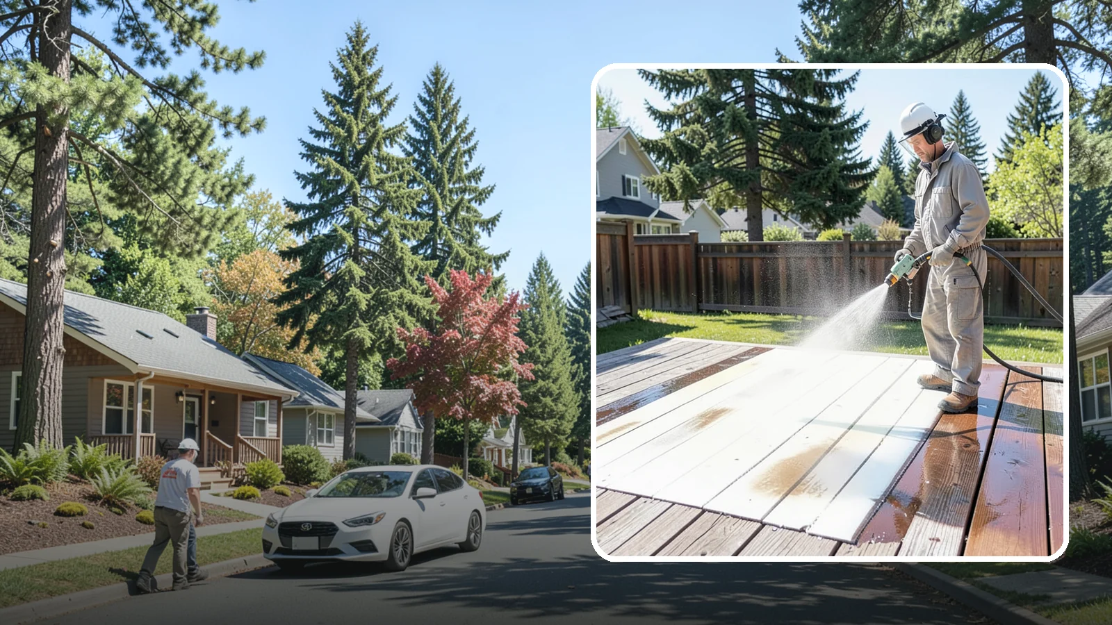 Deck Paint Removal in Orting, Pierce County, WA - Remove failing deck paint to expose sound wood for a proper refinish or restain.