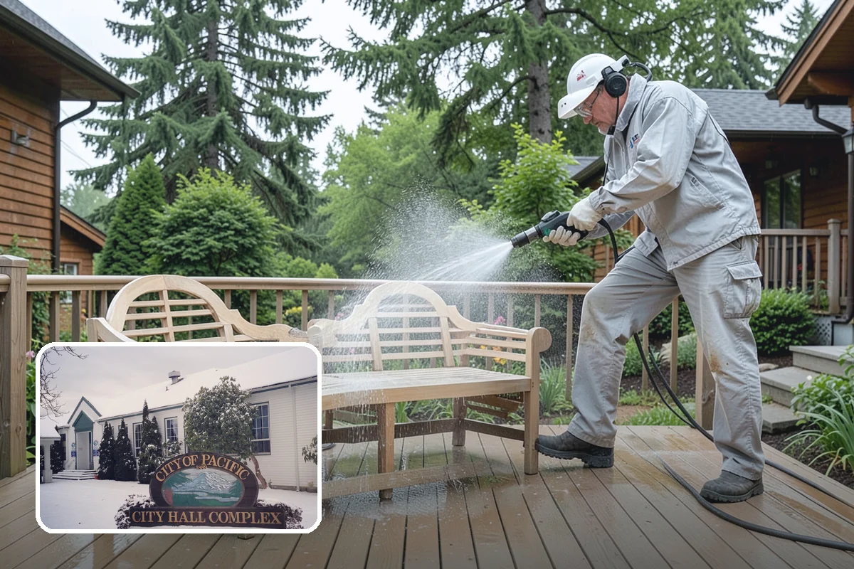 Deck Paint Removal in Pacific, King County, WA - Removes peeling deck paint to sound wood
