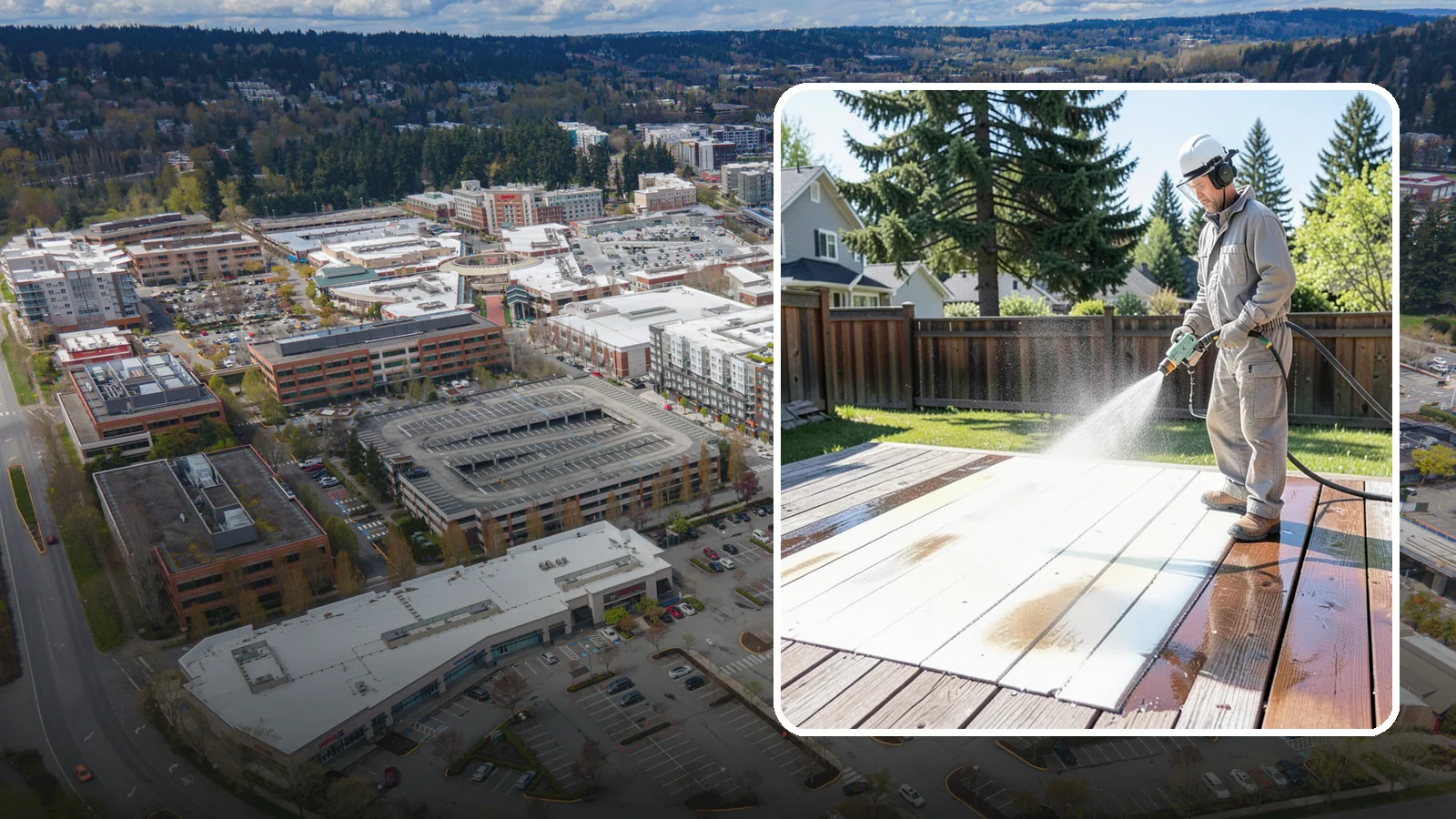 Deck Paint Removal in Redmond, King County, WA - Remove failing deck paint to expose sound wood for a proper refinish or restain.