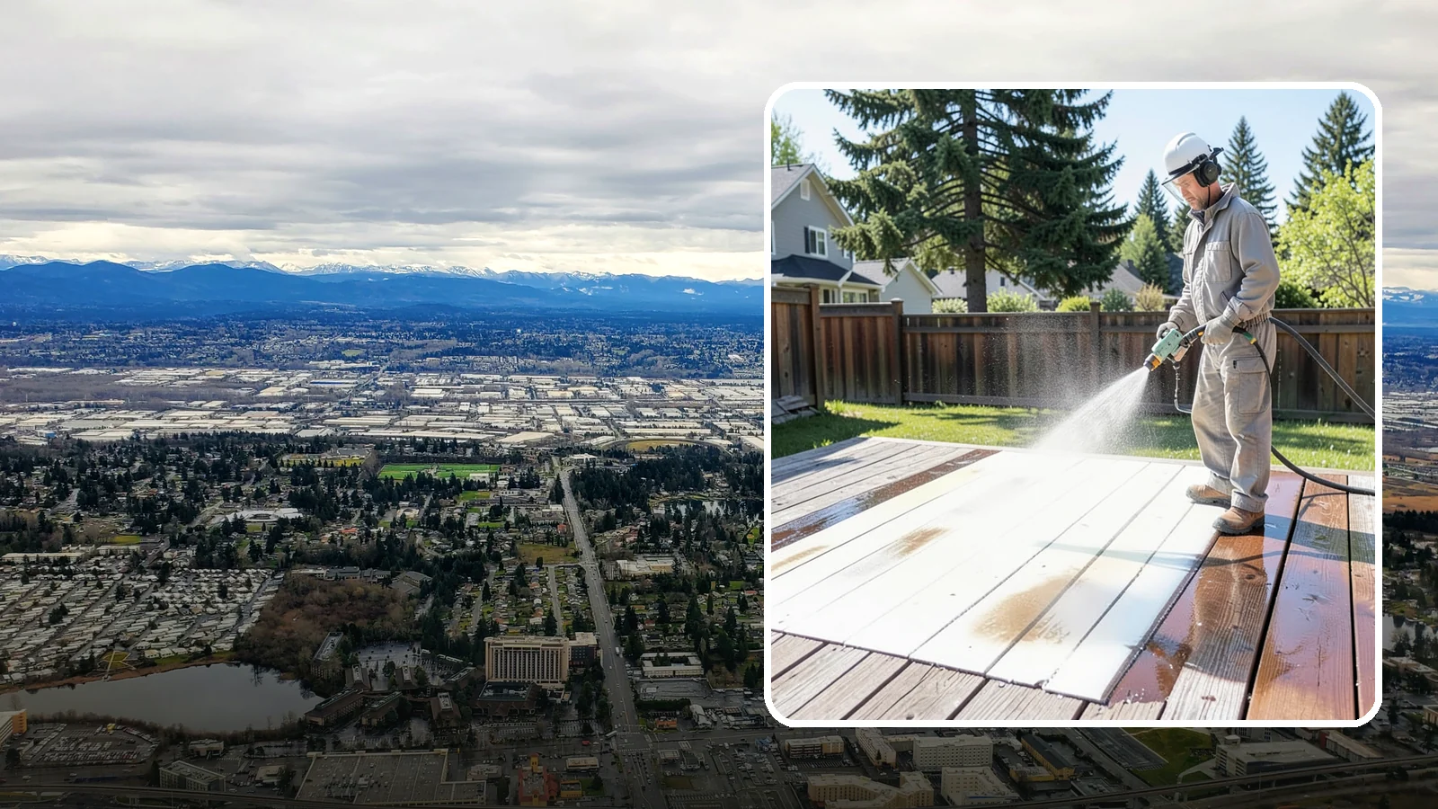 Deck Paint Removal in SeaTac, King County, WA - Remove failing deck paint to expose sound wood for a proper refinish or restain.