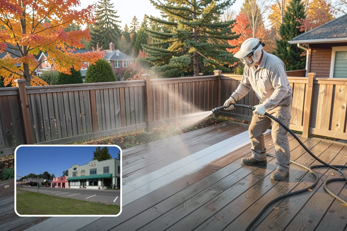 Deck Paint Removal in Snoqualmie, King County, WA - Removes peeling deck paint to sound wood