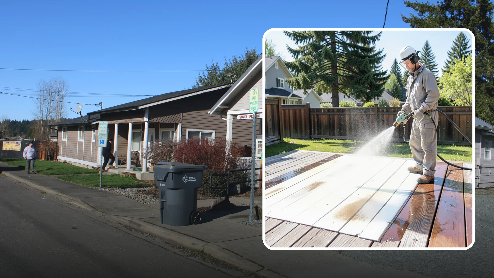 Deck Paint Removal in South Prairie, Pierce County, WA - Remove failing deck paint to expose sound wood for a proper refinish or restain.