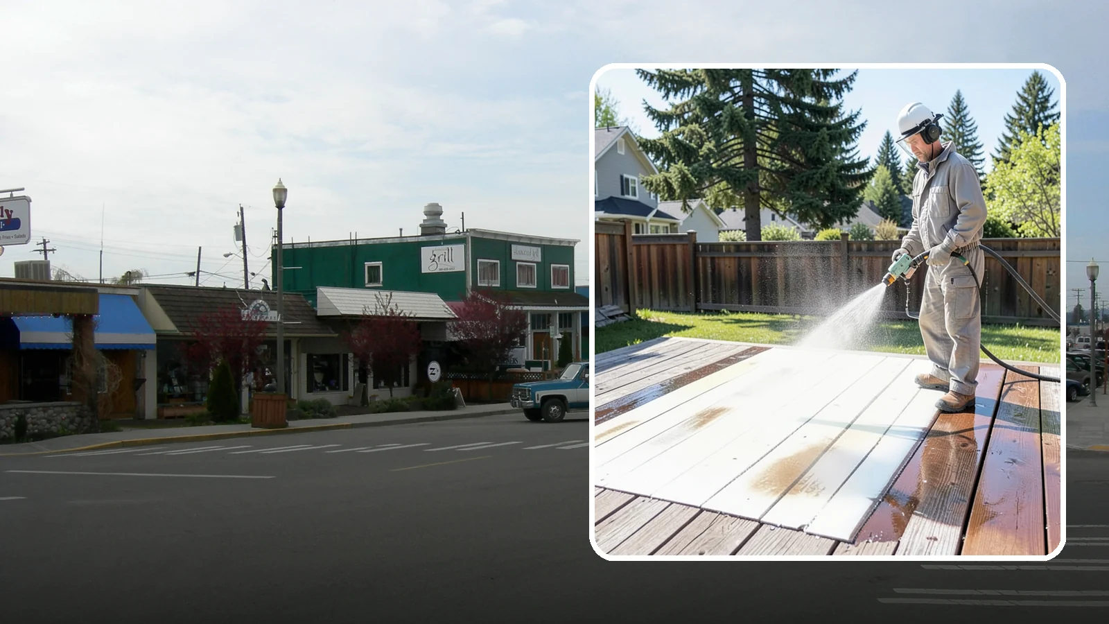 Deck Paint Removal in Stanwood, Snohomish County, WA - Remove failing deck paint to expose sound wood for a proper refinish or restain.