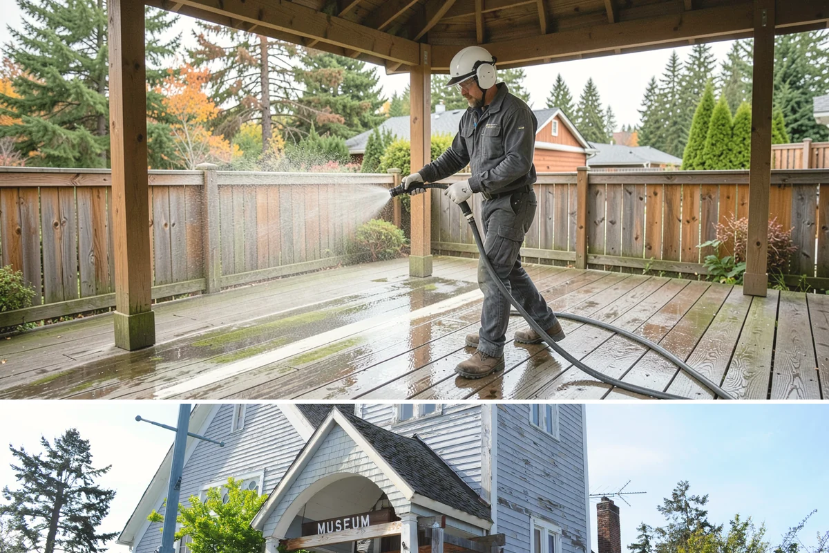 Deck Paint Removal in Steilacoom, Pierce County, WA - Remove deck paint during dry summer weeks so the wood cures before refinishing.