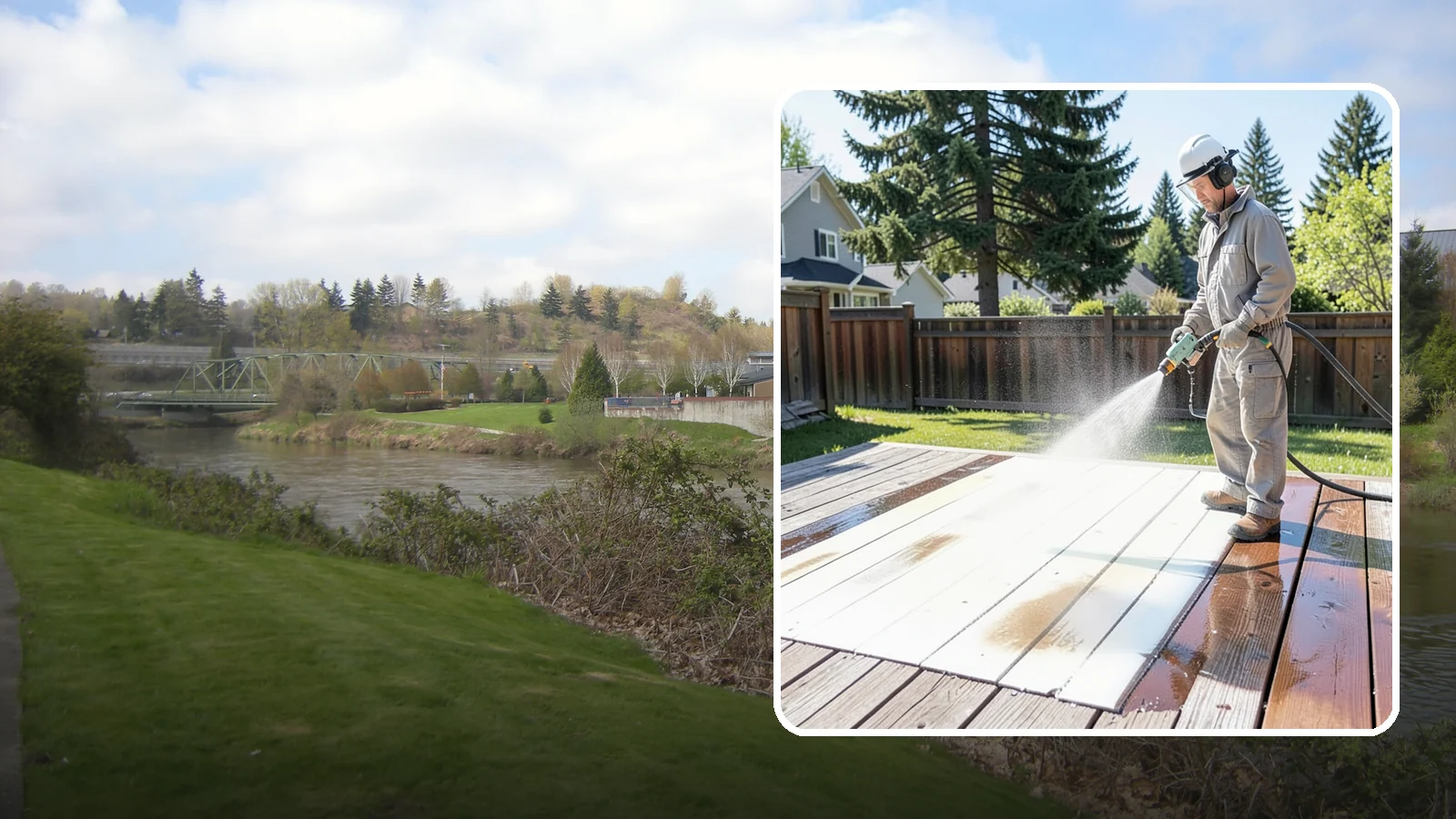 Deck Paint Removal in Tukwila, King County, WA - Remove failing deck paint to expose sound wood for a proper refinish or restain.