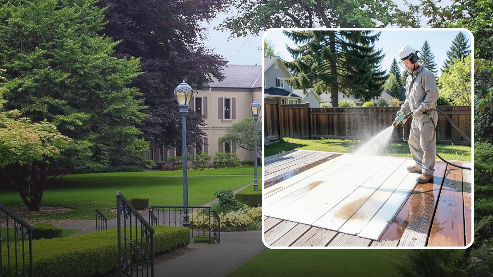 Deck Paint Removal in Woodinville, King County, WA - Remove failing deck paint to expose sound wood for a proper refinish or restain.