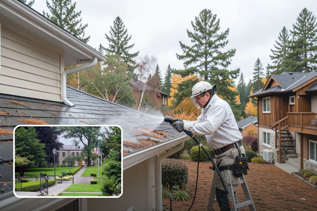 Deck Paint Removal in Woodinville, King County, WA - Removes peeling deck paint to sound wood