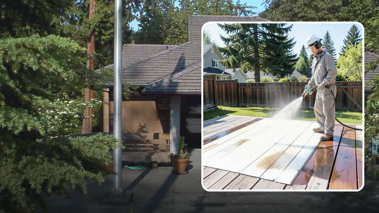 Deck Paint Removal in Yarrow Point, King County, WA - Remove failing deck paint to expose sound wood for a proper refinish or restain.
