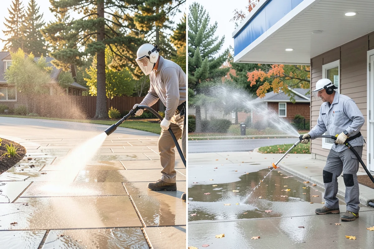 Deck Railing Cleaning in Auburn, King County, WA - Protect the deck floor and nearby plants