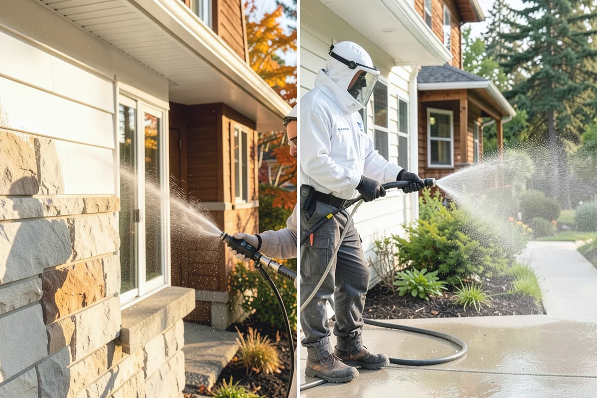 Deck Railing Cleaning in Beaux Arts Village, King County, WA - Protect the deck floor and nearby plants