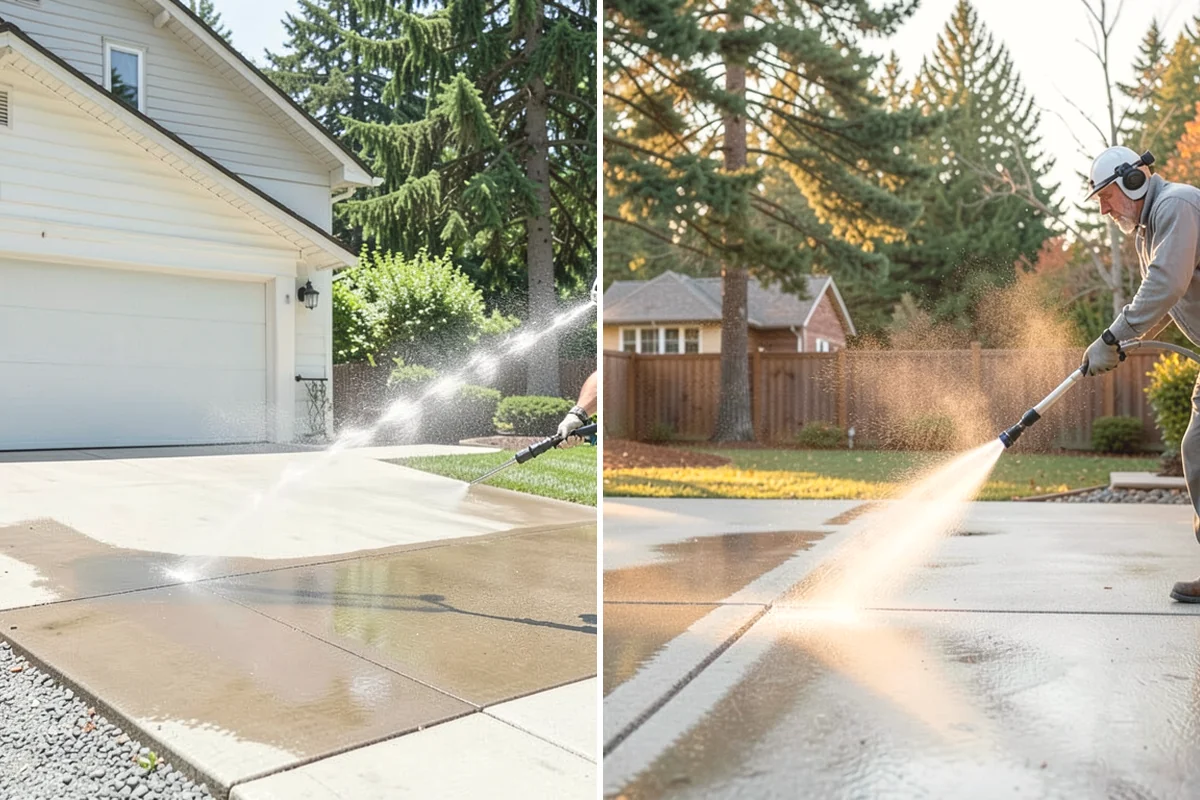 Deck Railing Cleaning in Black Diamond, King County, WA - Protect the deck floor and nearby plants
