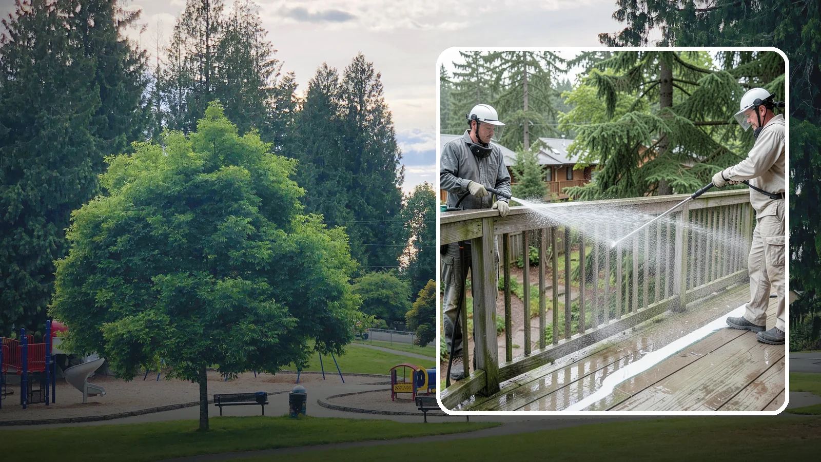 Deck Railing Cleaning in Bonney Lake, Pierce County, WA - Detail-clean deck railings, balusters, and caps where grime and algae cling out of reach.