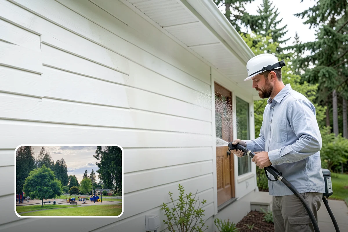 Deck Railing Cleaning in Bonney Lake, Pierce County, WA - Cleans balusters, caps, and joints thoroughly