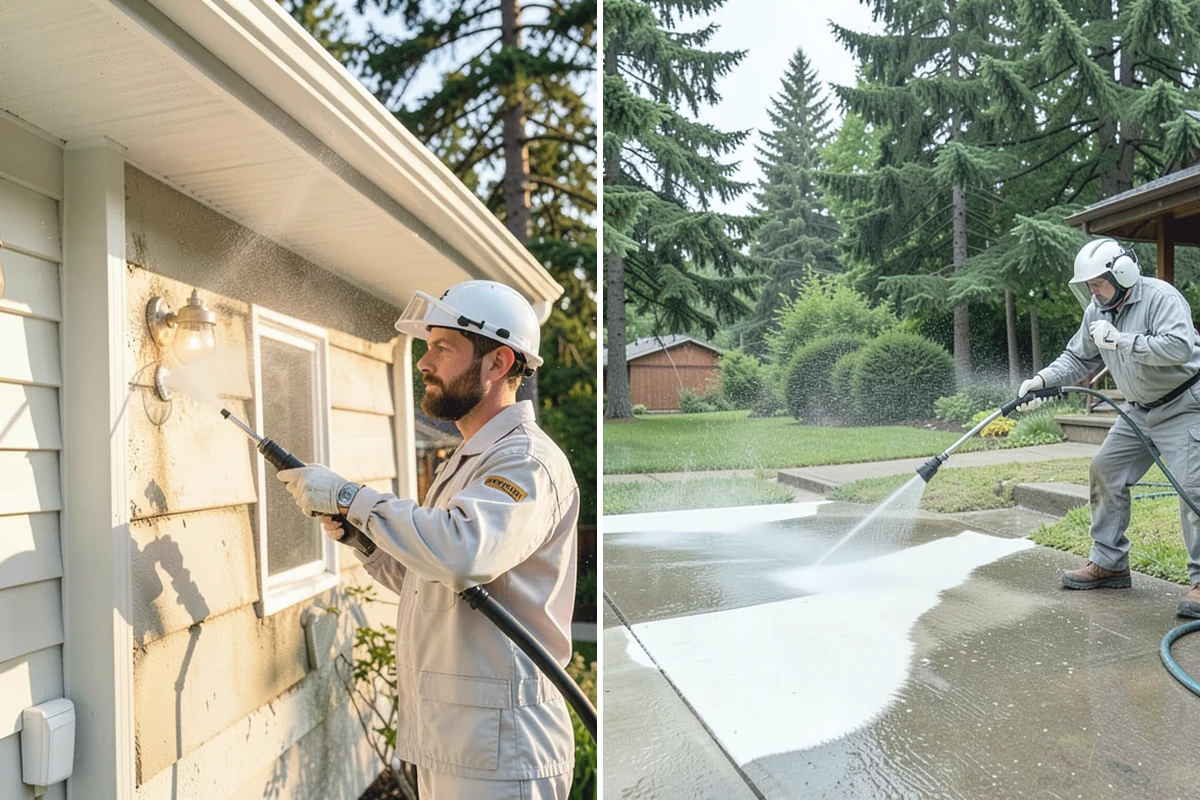 Deck Railing Cleaning in Coupeville, Island County, WA - Protect the deck floor and nearby plants