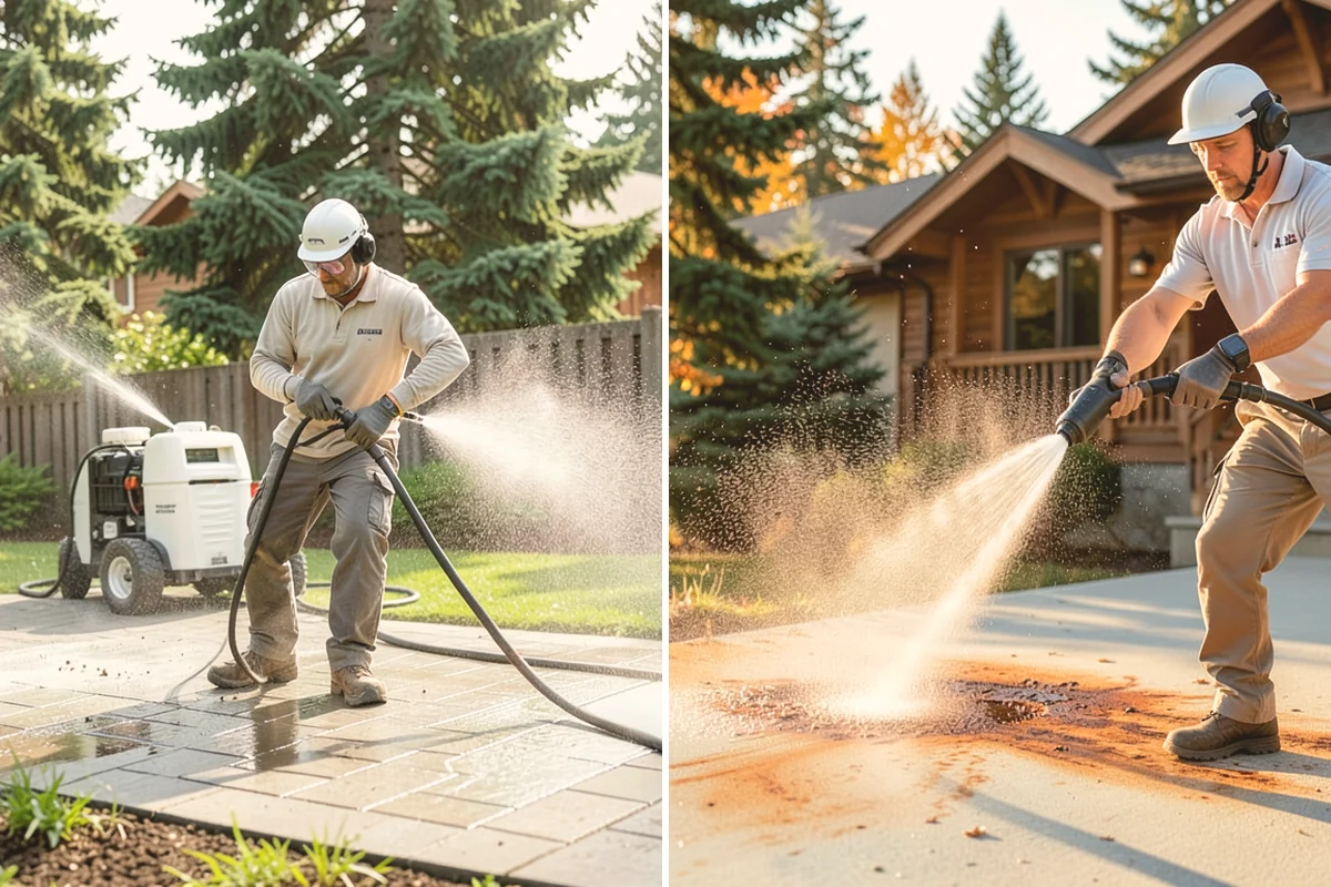 Deck Railing Cleaning in Fife, Pierce County, WA - Protect the deck floor and nearby plants