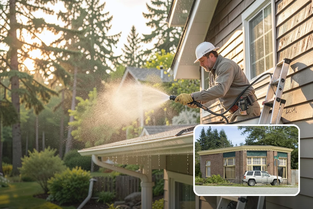 Deck Railing Cleaning in Hamilton, Skagit County, WA - Cleans balusters, caps, and joints thoroughly