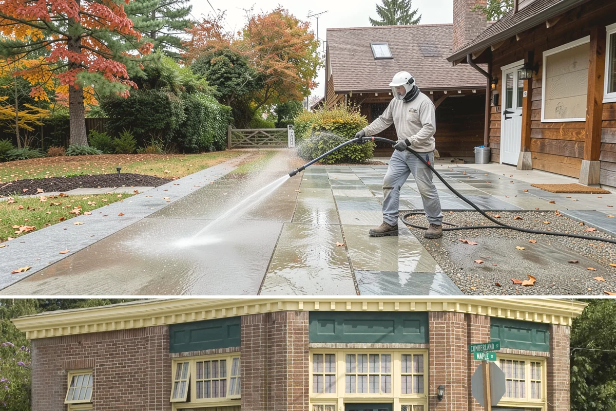 Deck Railing Cleaning in Hamilton, Skagit County, WA - Clean deck railings alongside the deck floor in dry summer weather for an even finish.