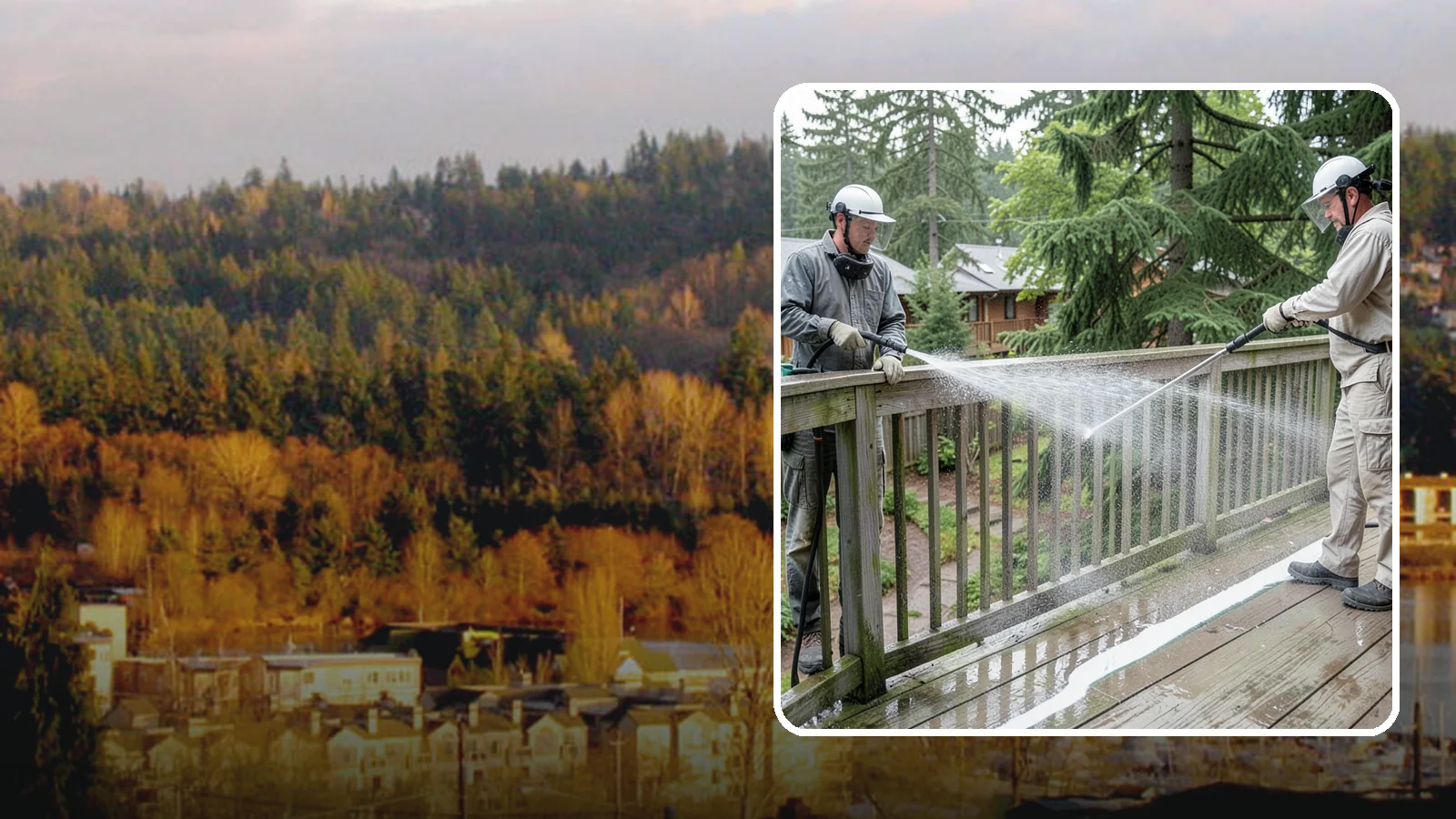 Deck Railing Cleaning in Kenmore, King County, WA - Detail-clean deck railings, balusters, and caps where grime and algae cling out of reach.