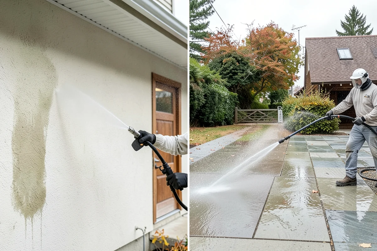 Deck Railing Cleaning in Kenmore, King County, WA - Protect the deck floor and nearby plants