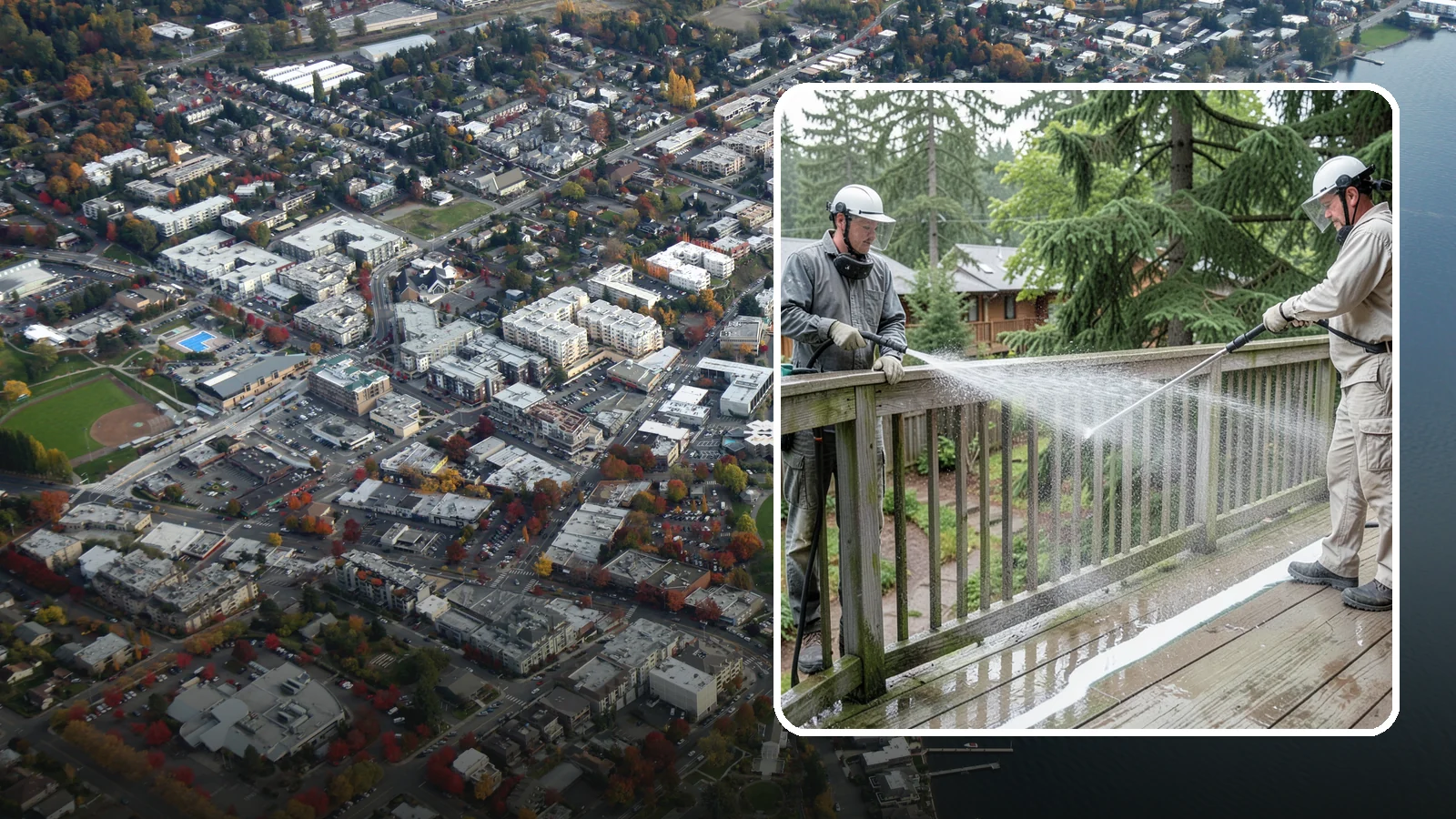 Deck Railing Cleaning in Kirkland, King County, WA - Detail-clean deck railings, balusters, and caps where grime and algae cling out of reach.
