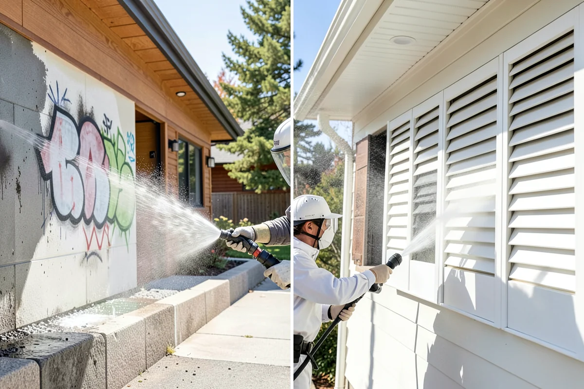 Deck Railing Cleaning in Lake Forest Park, King County, WA - Protect the deck floor and nearby plants