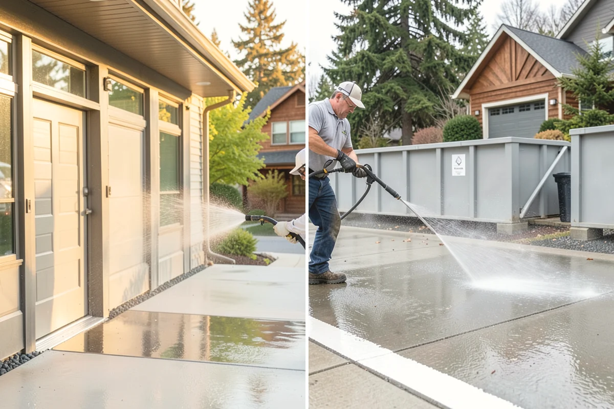 Deck Railing Cleaning in Lake Stevens, Snohomish County, WA - Protect the deck floor and nearby plants