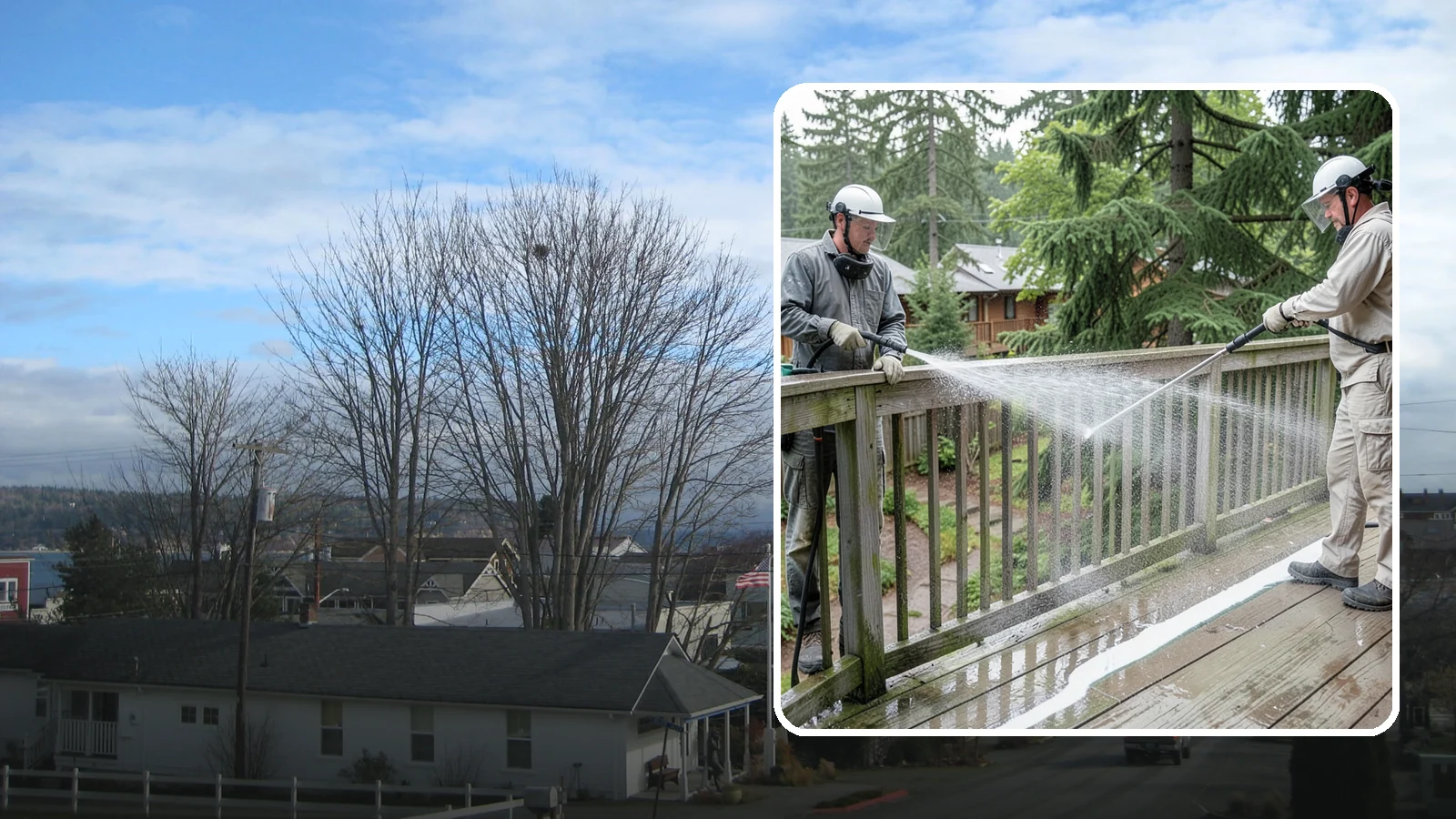Deck Railing Cleaning in Langley, Island County, WA - Detail-clean deck railings, balusters, and caps where grime and algae cling out of reach.