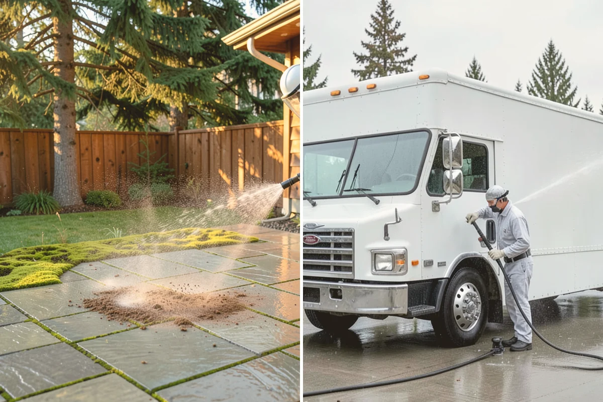 Deck Railing Cleaning in Langley, Island County, WA - Protect the deck floor and nearby plants