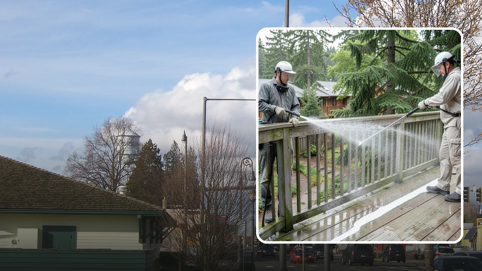 Deck Railing Cleaning in Marysville, Snohomish County, WA - Detail-clean deck railings, balusters, and caps where grime and algae cling out of reach.