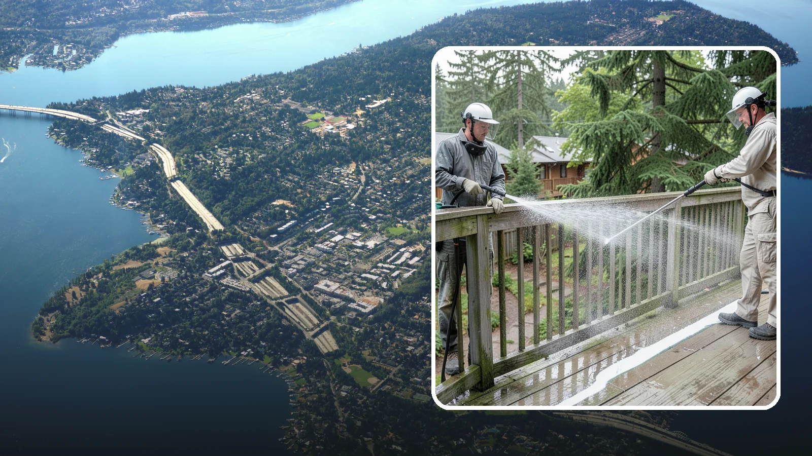 Deck Railing Cleaning in Mercer Island, King County, WA - Detail-clean deck railings, balusters, and caps where grime and algae cling out of reach.