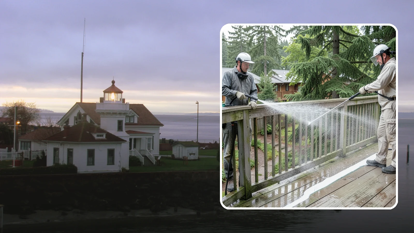 Deck Railing Cleaning in Mukilteo, Snohomish County, WA - Detail-clean deck railings, balusters, and caps where grime and algae cling out of reach.