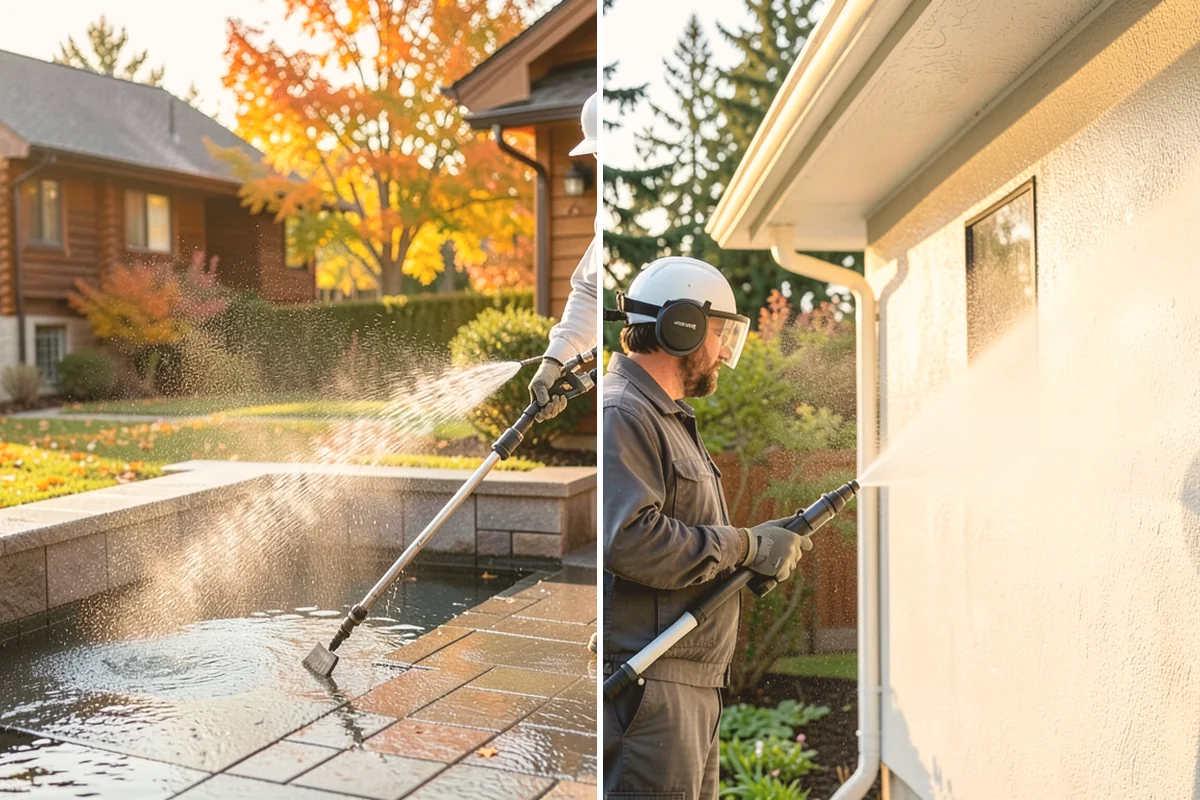 Deck Railing Cleaning in Newcastle, King County, WA - Protect the deck floor and nearby plants