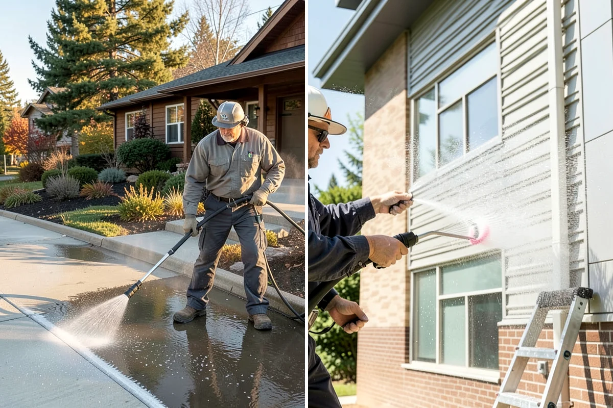 Deck Railing Cleaning in Normandy Park, King County, WA - Protect the deck floor and nearby plants