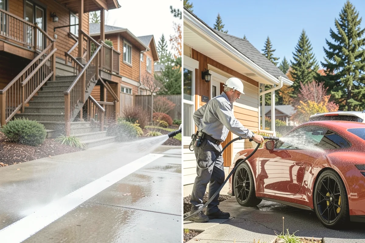 Deck Railing Cleaning in Oak Harbor, Island County, WA - Protect the deck floor and nearby plants