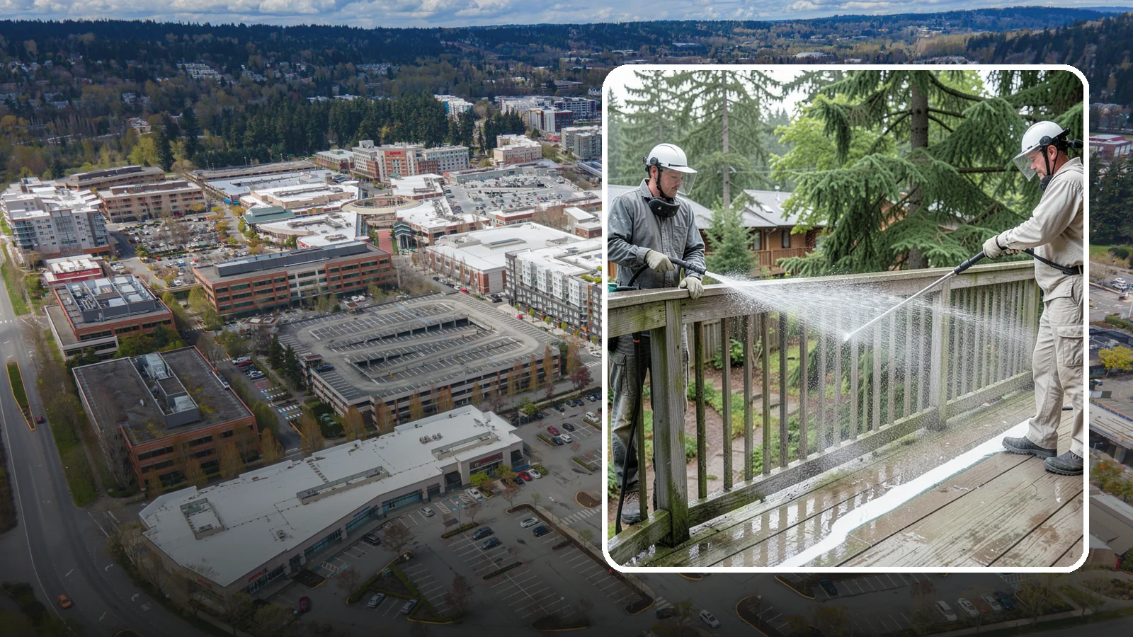 Deck Railing Cleaning in Redmond, King County, WA - Detail-clean deck railings, balusters, and caps where grime and algae cling out of reach.