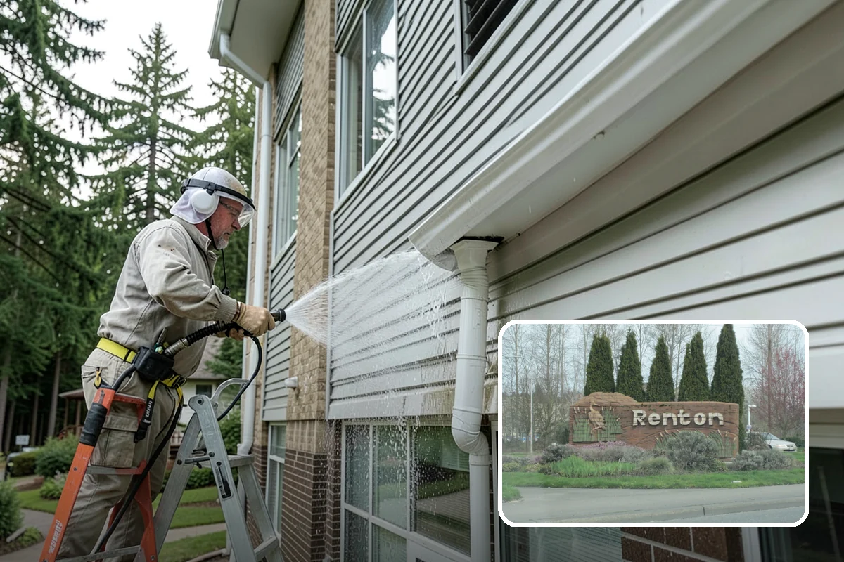 Deck Railing Cleaning in Renton, King County, WA - Cleans balusters, caps, and joints thoroughly