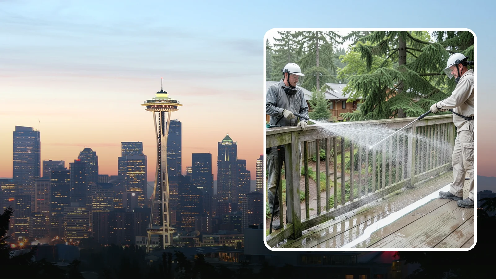 Deck Railing Cleaning in Seattle, King County, WA - Detail-clean deck railings, balusters, and caps where grime and algae cling out of reach.