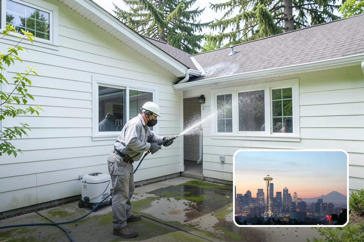 Deck Railing Cleaning in Seattle, King County, WA - Cleans balusters, caps, and joints thoroughly
