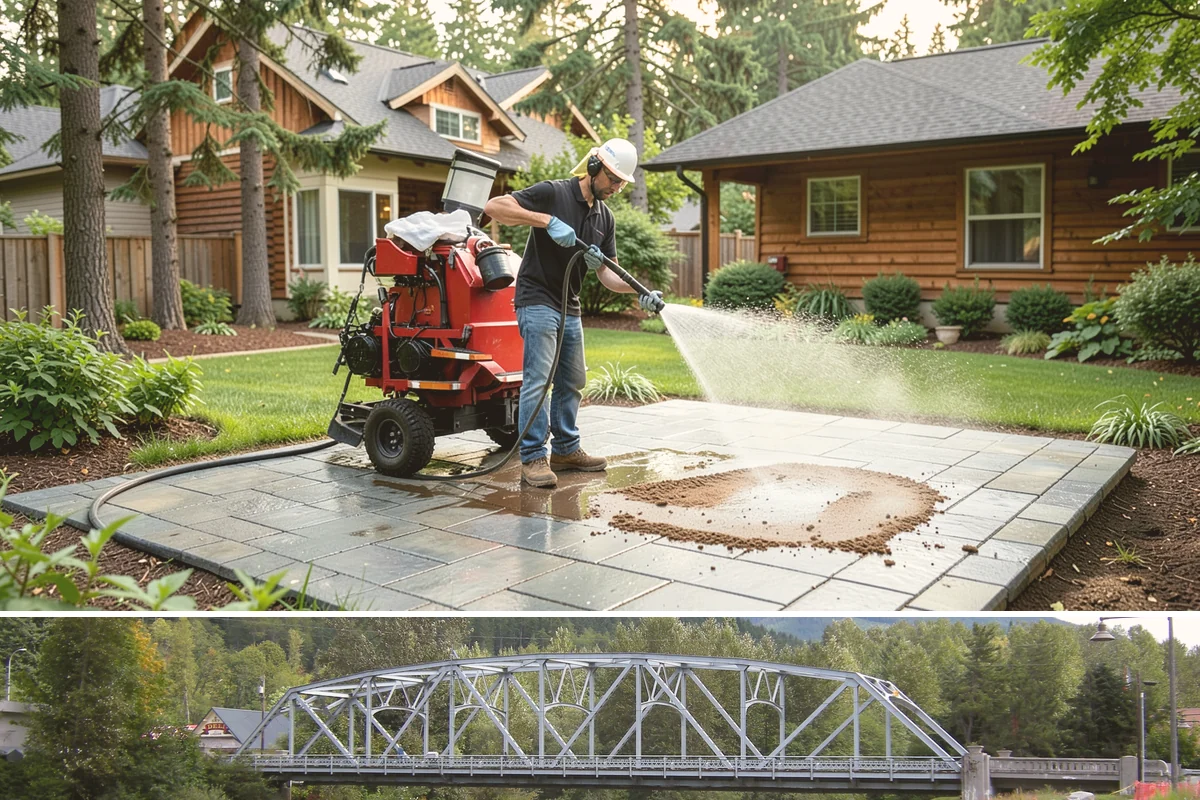 Deck Railing Cleaning in Skykomish, King County, WA - Clean deck railings alongside the deck floor in dry summer weather for an even finish.