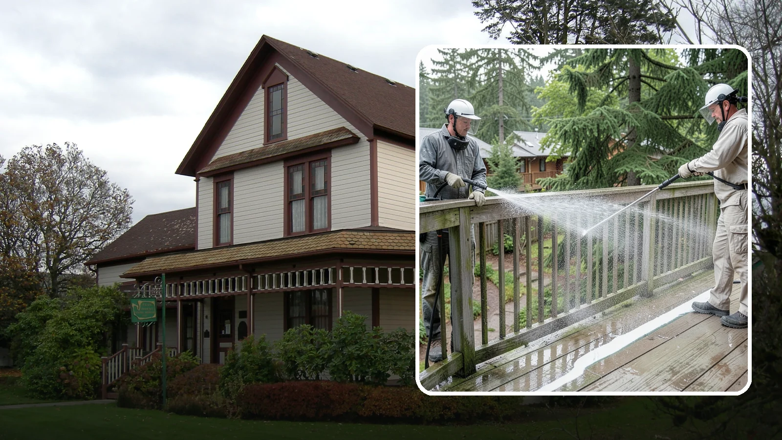 Deck Railing Cleaning in Sumner, Pierce County, WA - Detail-clean deck railings, balusters, and caps where grime and algae cling out of reach.