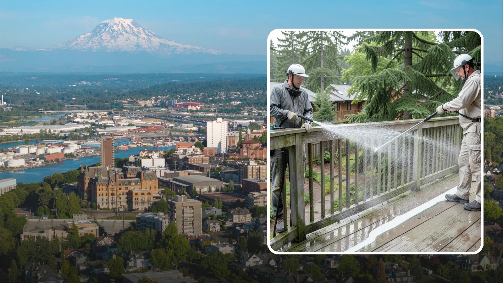 Deck Railing Cleaning in Tacoma, Pierce County, WA - Detail-clean deck railings, balusters, and caps where grime and algae cling out of reach.