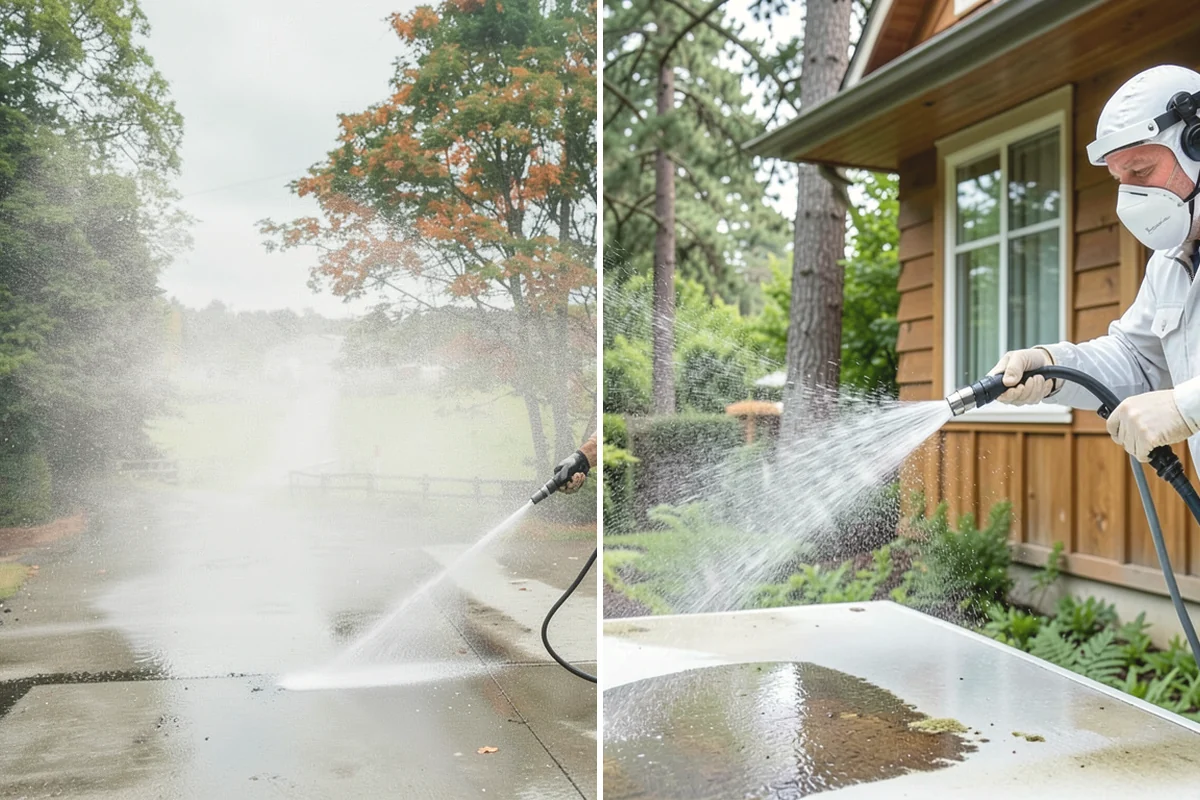Deck Railing Cleaning in Tacoma, Pierce County, WA - Protect the deck floor and nearby plants