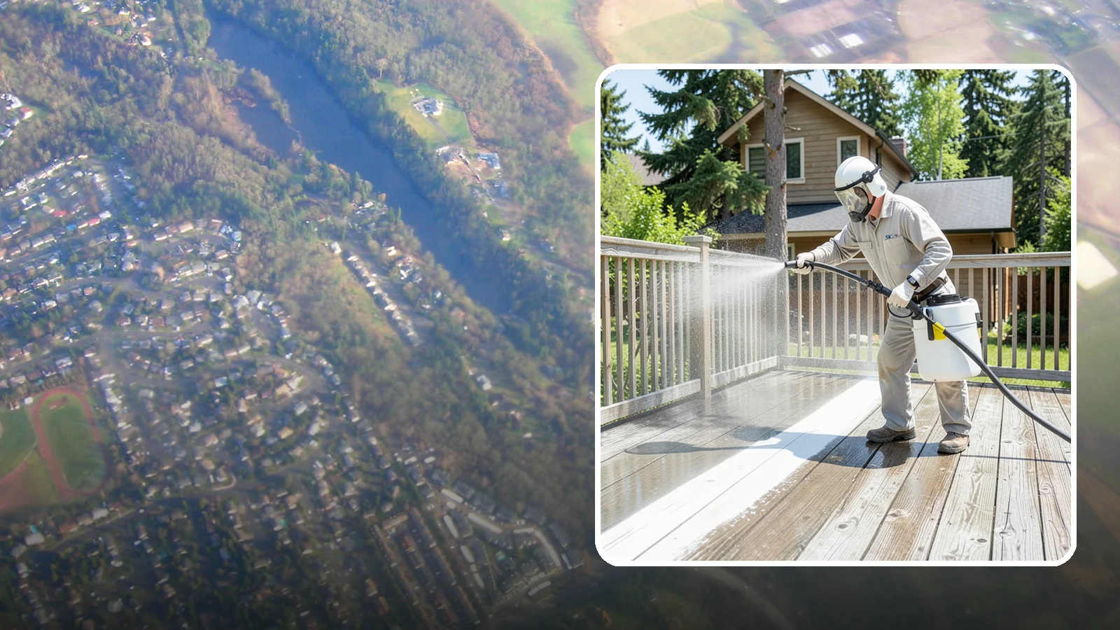 Deck Restoration Cleaning in Algona, King County, WA - Deep-restore a neglected deck through staged cleaning, stripping, and brightening back to usable wood.