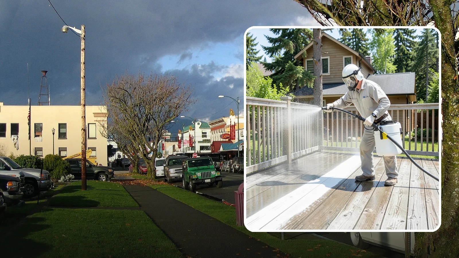 Deck Restoration Cleaning in Arlington, Snohomish County, WA - Deep-restore a neglected deck through staged cleaning, stripping, and brightening back to usable wood.